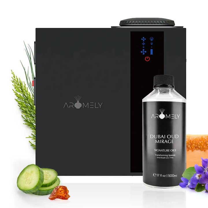 Aro Max Scent Diffuser + Dubai Oud Mirage (500ml) Gift Set for wholesale by Aromely
