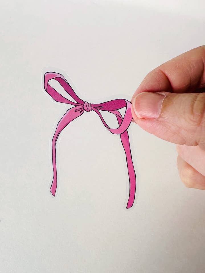 Autocollant Nœud Rose Délicat pour la vente par Wilde Reverie Co.