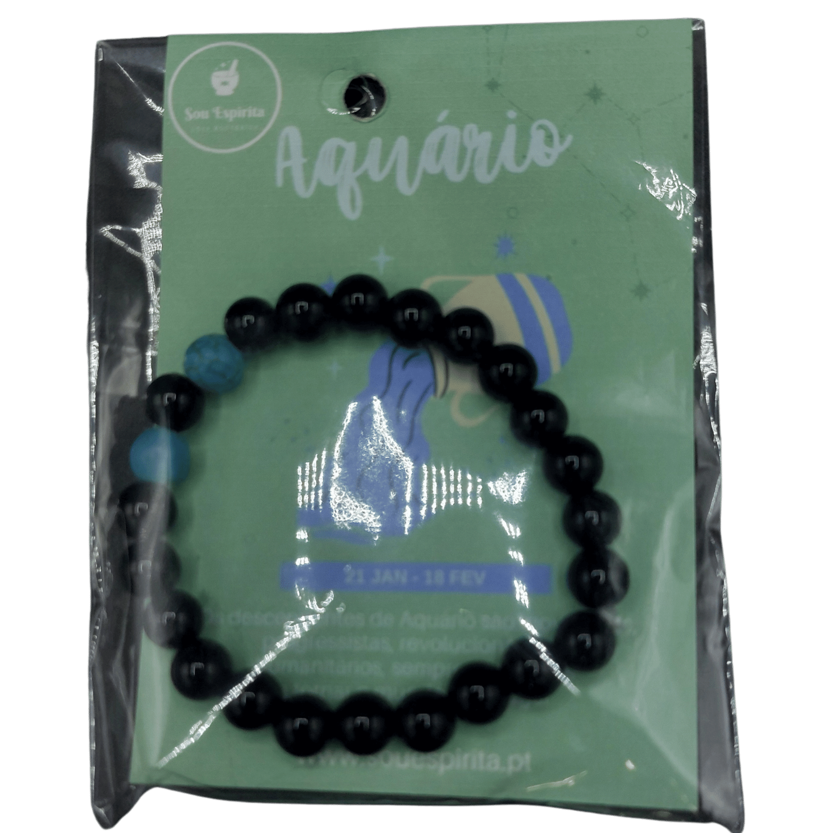 EMTUACASA - Wholesale Beaded Bracelet - Aquarius Sign Bracelet - Onyx and Turquoise1