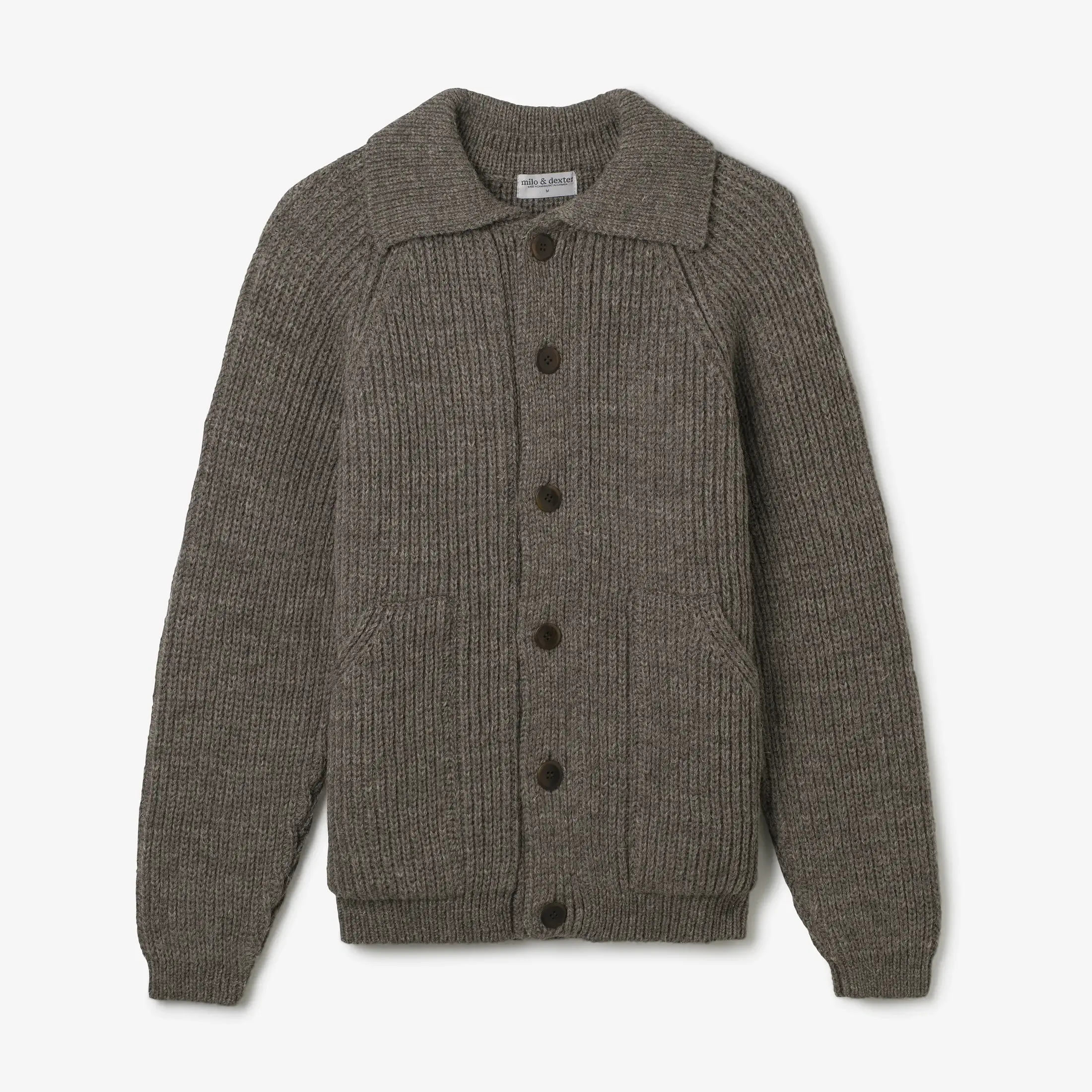 Canadian Woollen - Wholesale Knit Sweater - Unisex - HAND KNIT WOOL SIMPLE CARDIGAN1