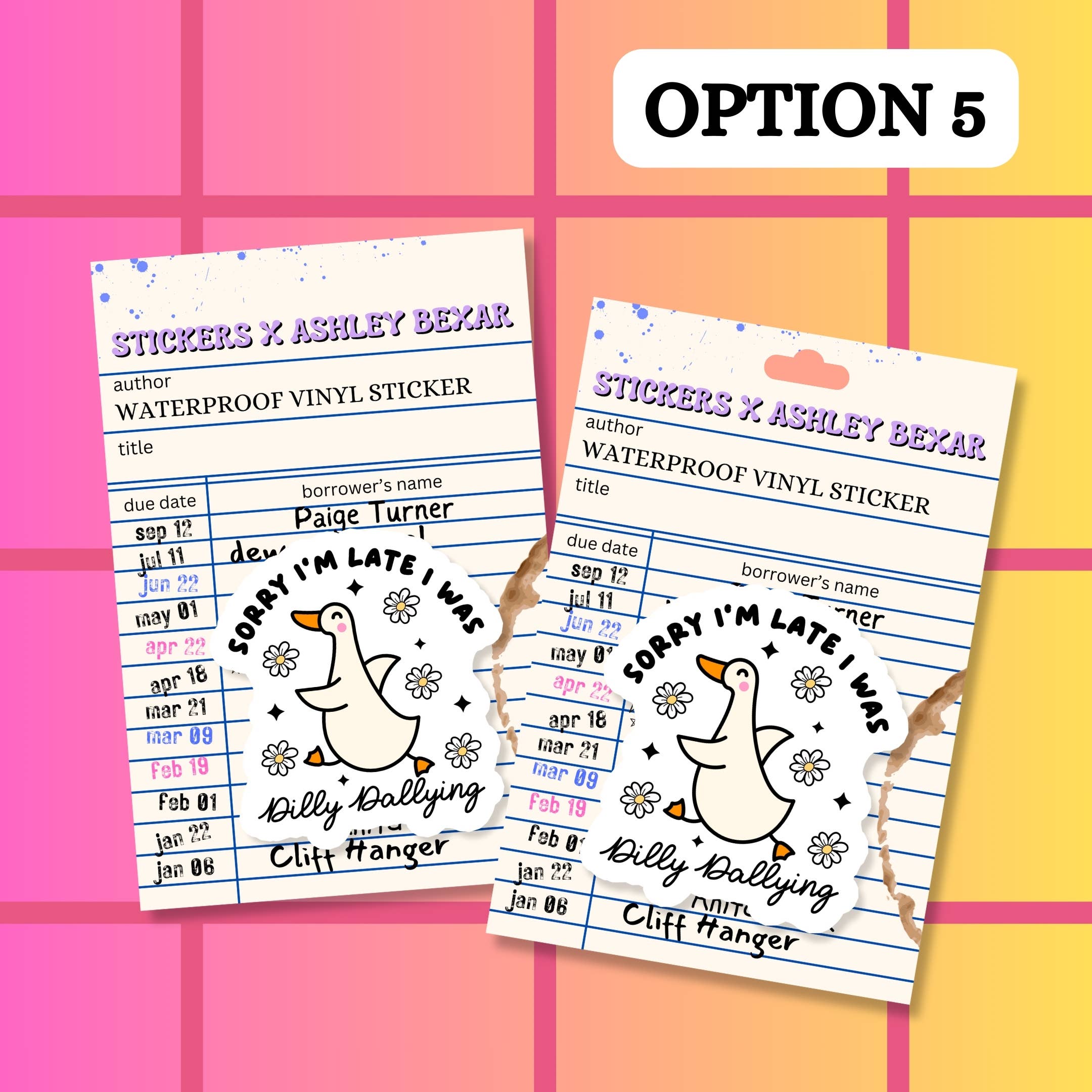 Stickers+ X Ashley Bexar - Wholesale Sticker - Relatable Duck Goose Funny Dilly Waterproof Vinyl Sticker6