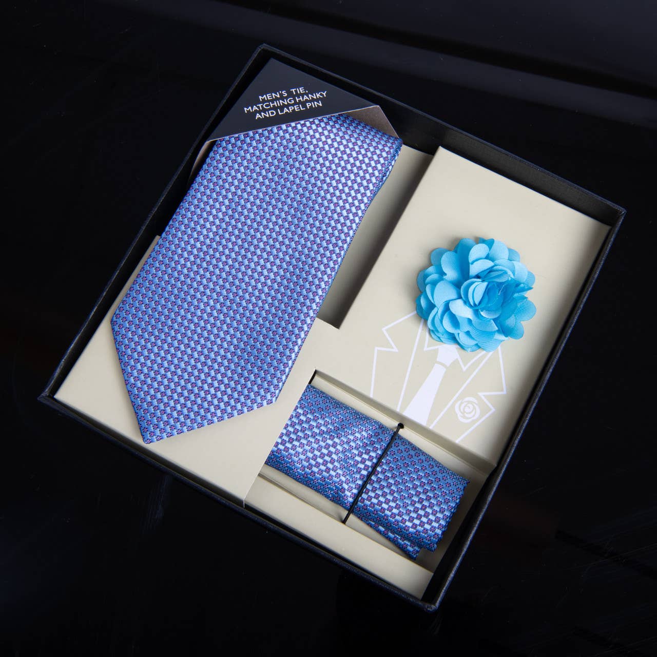 Selini New York - Wholesale Necktie - Men's - 12pc Pattern Necktie, Hanky & Lapel Pin Box Set2