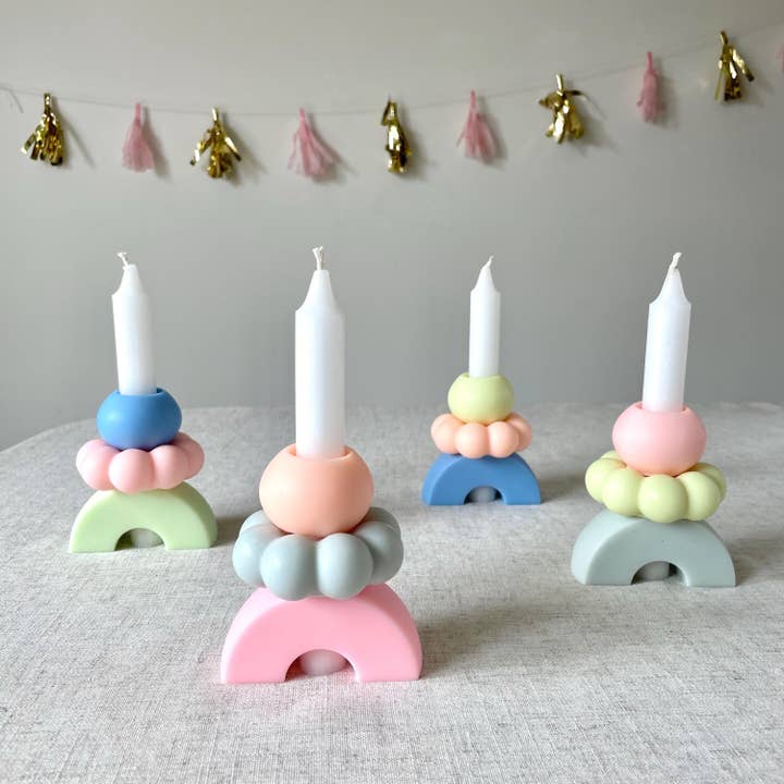 Bunte handgemachte Deko Design Stabkerze zum Stapeln für den Großhandel von neon n nude