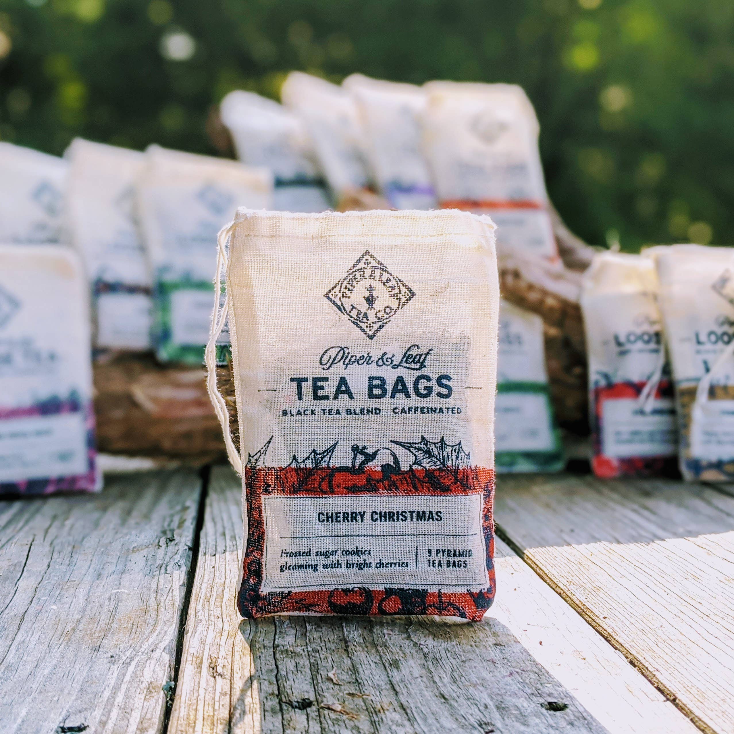 Piper & Leaf Artisan Tea Co - Wholesale Tea Bags - Cherry Christmas - 9 Tea Bags1