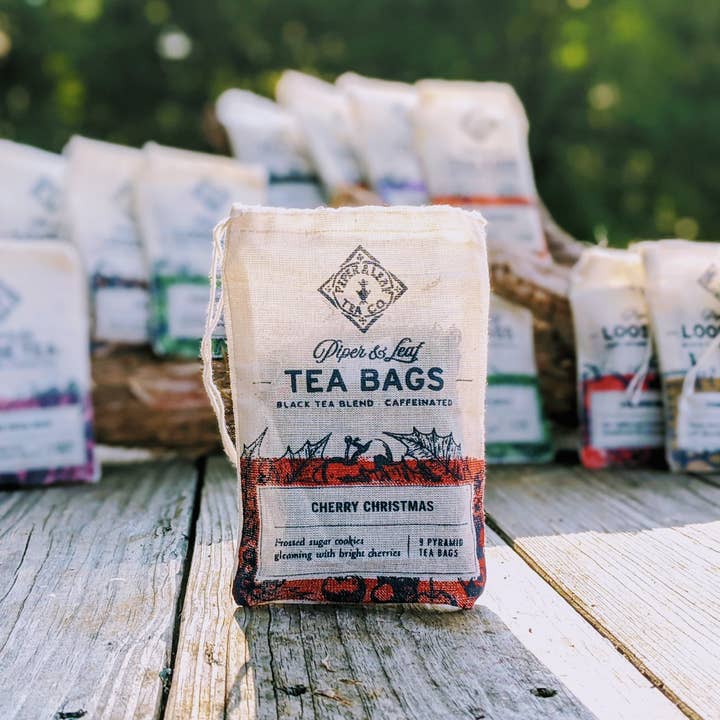 Piper & Leaf Artisan Tea Co - Wholesale Tea Bags - Cherry Christmas - 9 Tea Bags1
