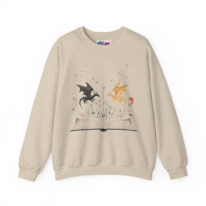MagicMerchEmporium - Wholesale Graphic Sweatshirt - Unisex - Two Dragons Fantasy Sweatshirt9