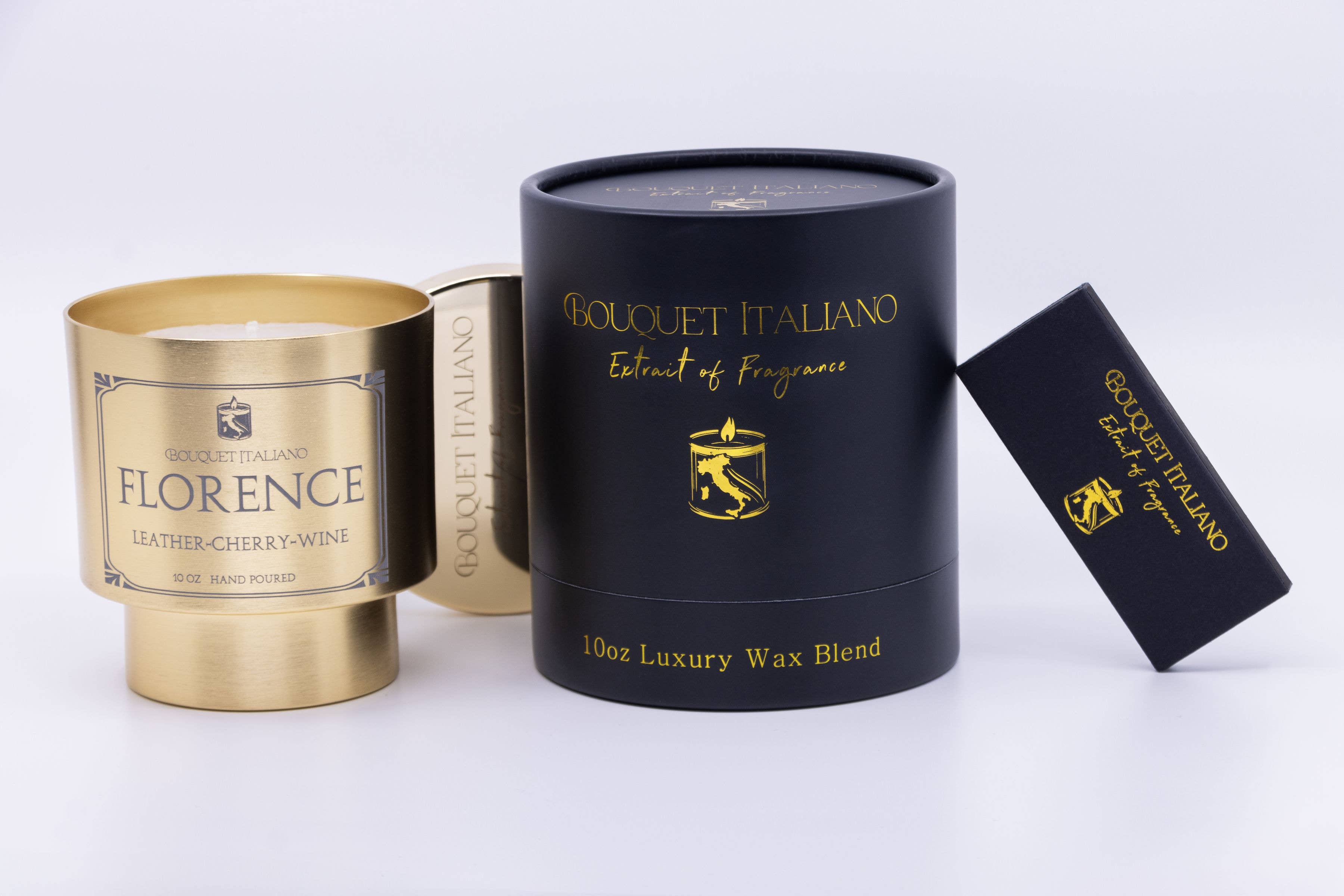 BouquetItaliano – Vela em jarro/copo por atacado – Vela de Luxo Florence Couro Cereja Merlot2