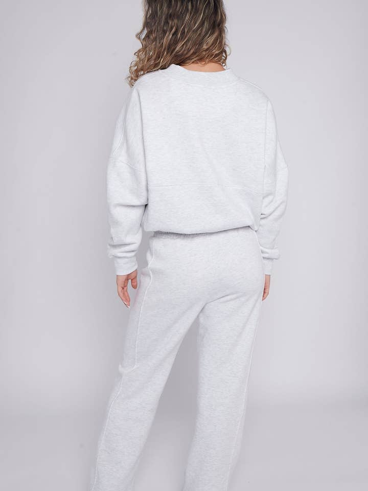 AX Labels - Wholesale Top & Pant Set (NOT Loungewear) - Women's - Oversized Bomber Style Fleece Zipper Co-ord34