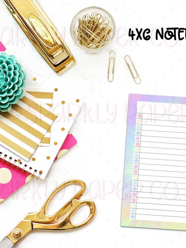 Bloc-notes Tie Dye Star List 4x6 pour la vente par Sparkly Paper Co