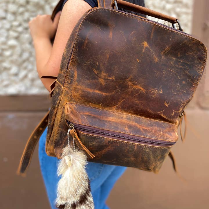Western Linens - Wholesale Backpack - Women's - Vintage Leather Backpack