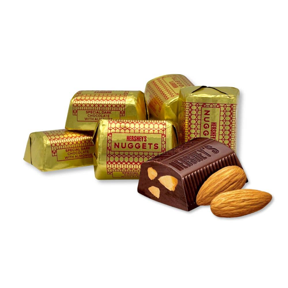Candy In Bulk - Vente Chocolat - Hershey's Nuggets Chocolat Noir Spécial Doux avec Amandes – Sac Économique en Vrac0