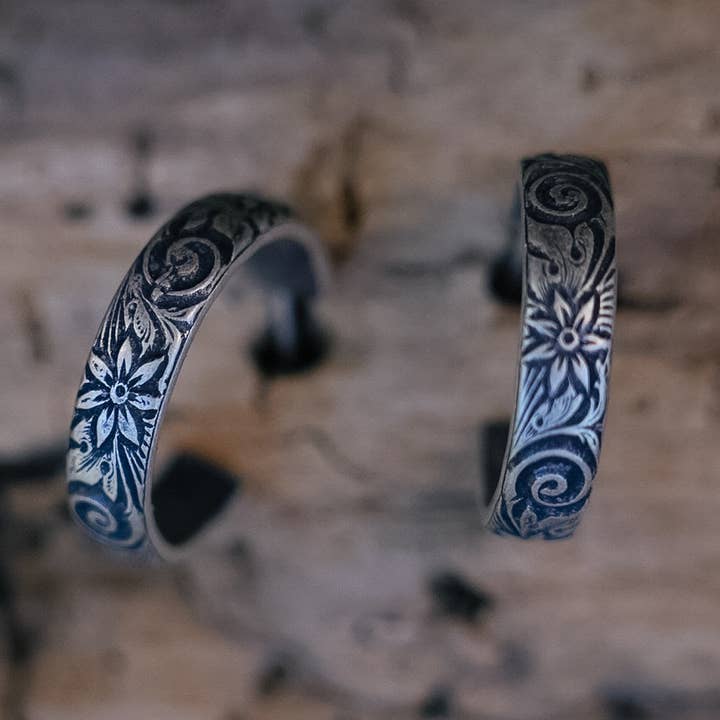 Garden Hoops (Made to Order) for wholesale by Crooked Trails Silver
