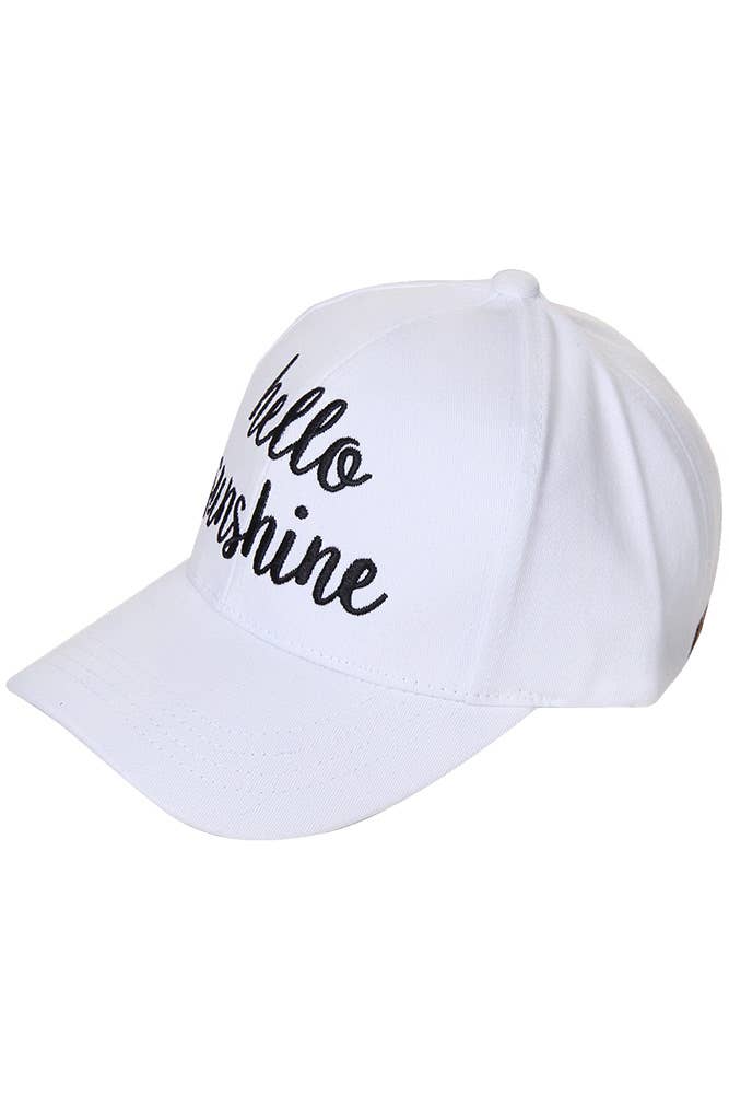 Hana - Wholesale Baseball Cap - Women's - C.C HELLO SUNSHINE Embroidered Baseball Cap17
