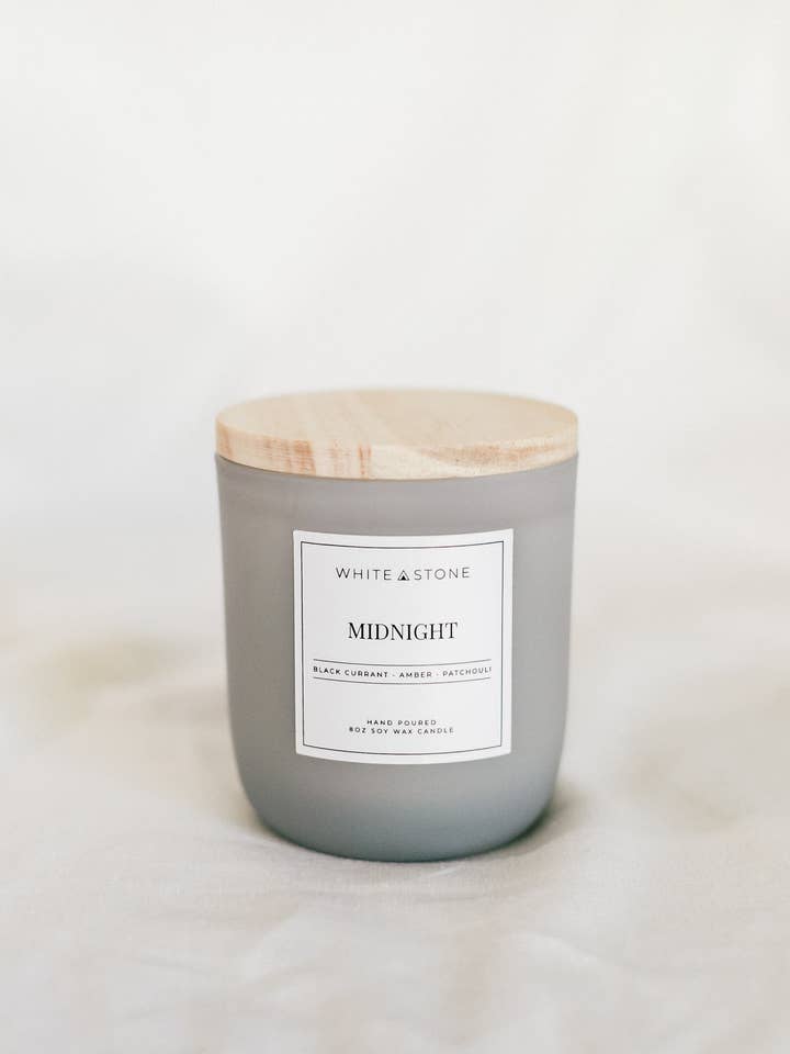 White Label Midnight - Jar/Filled Candle for wholesale by White Stone Collection