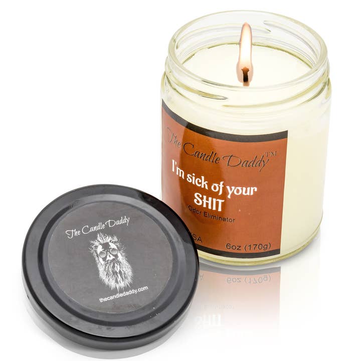 The Candle Daddy - Wholesale Jar/Filled Candle - I'm Sick Of Your Shit (Odor Elim) Jar Candle-2