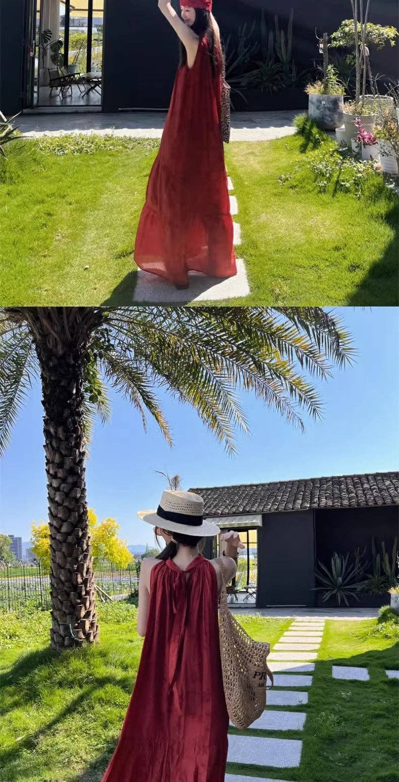 Rouge Robe rétro chinoise moderne printemps 25 chic en vente sur Faire3