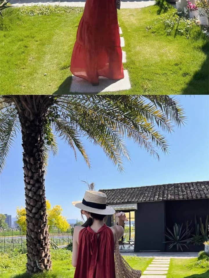 Rouge Robe rétro chinoise moderne printemps 25 chic en vente sur Faire3