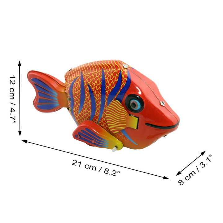 Tribal Trade GmbH – Engroshandel Pyntefigur – Bliklegetøj Farverig Fisk Happy Fish Blikfisk