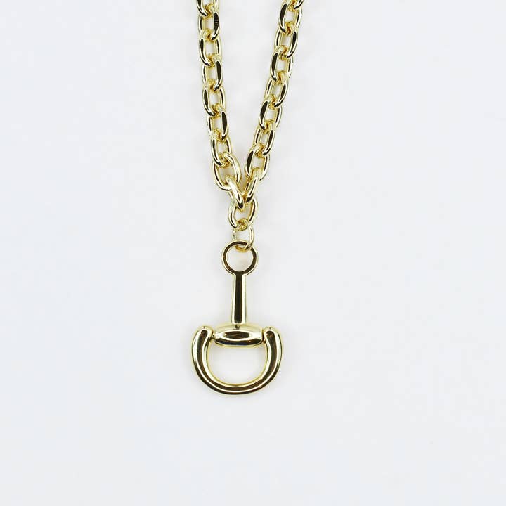 Golden Bit Necklace for wholesale by Treasure Jewels Inc.