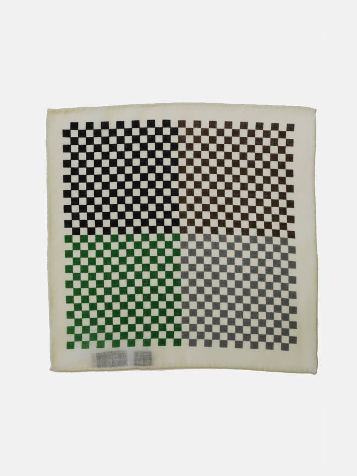 4 Sided Checker Pocket Square for wholesale by Curated Basics