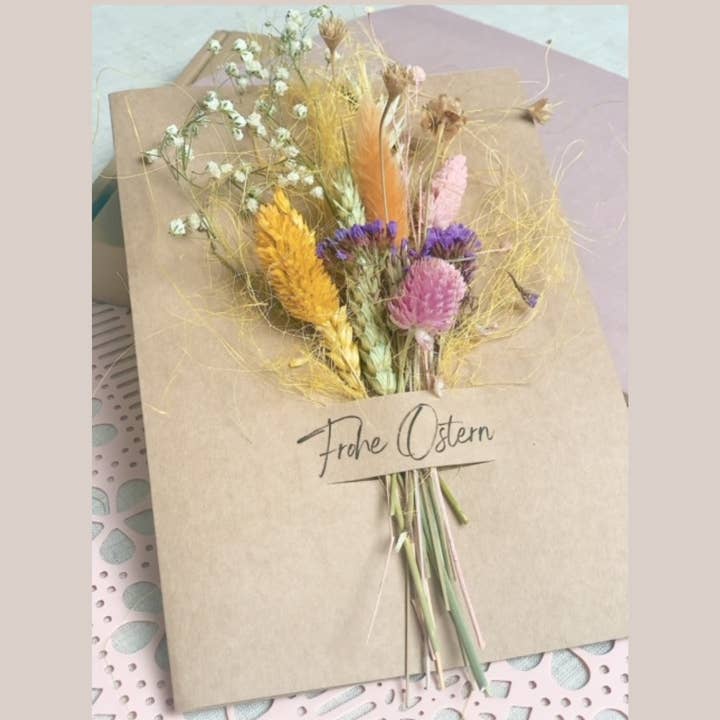 Novo! Cartão de felicitações com ramo seco - Frohe Ostern por atacado de LoesieLoe collections