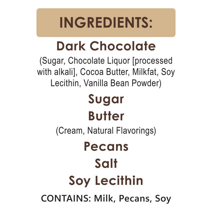 Griff's Toffee - Wholesale Toffee - Griff's Pecan Toffee - 4.5oz bag5