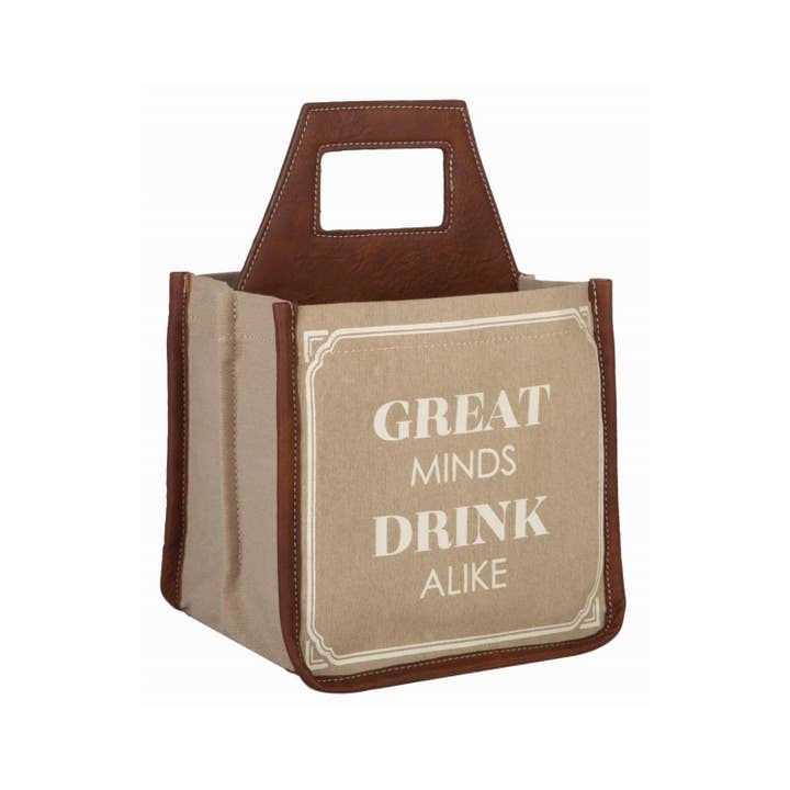 Mona B. - Wholesale Beer/Wine Caddy - Great Minds Up-Cycled Canvas Beer/Wine Caddy1
