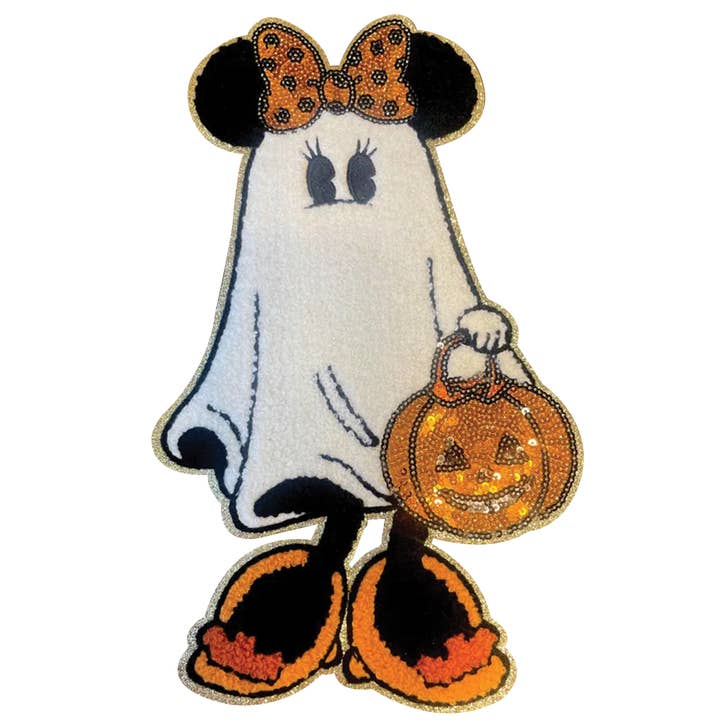 RBA Transfers - Wholesale Patch - Girly Mouse Ghost Chenille Patch1