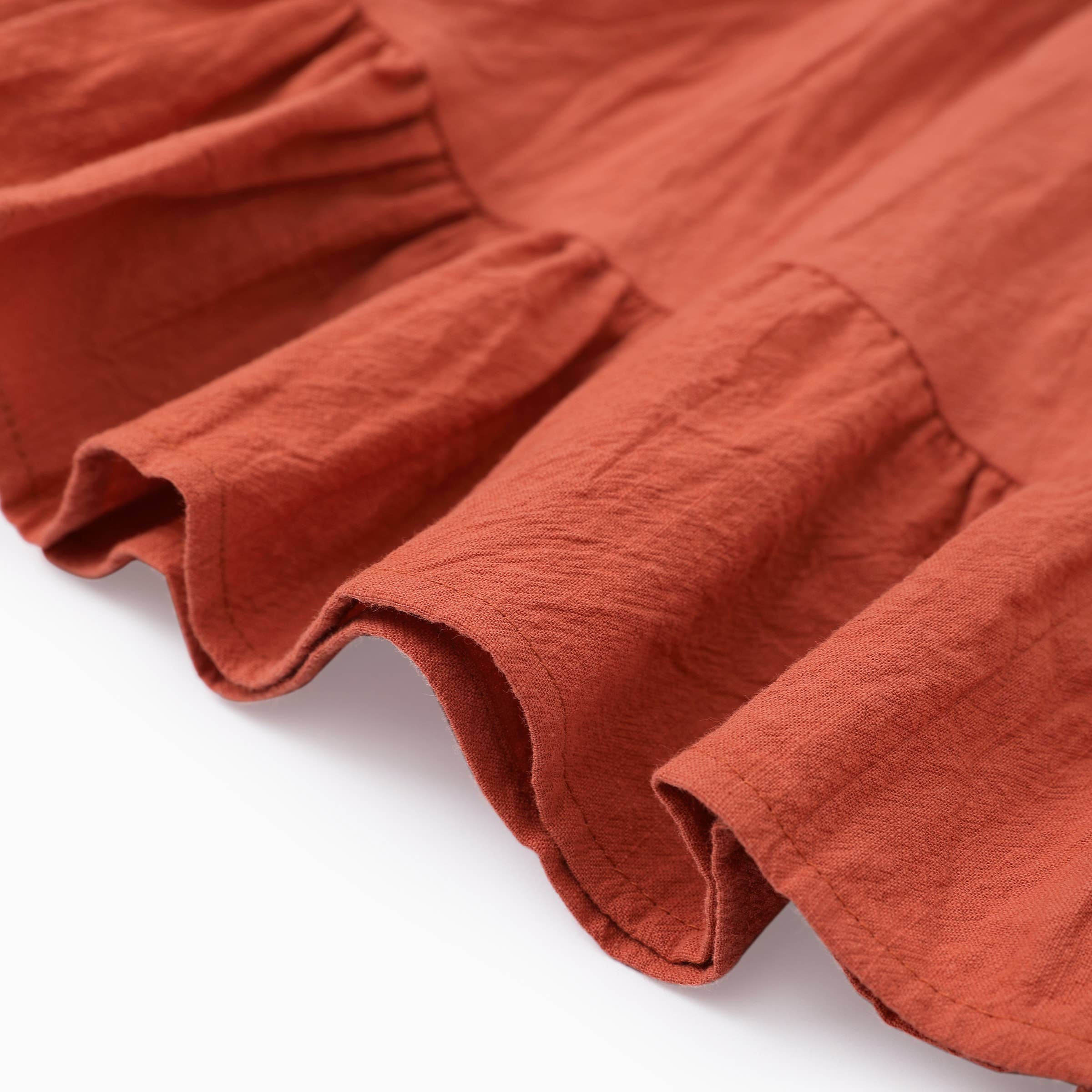 Orange Family Matching Plaid Shirt or Shirred Bodice Tiered Dress for wholesale on Faire17