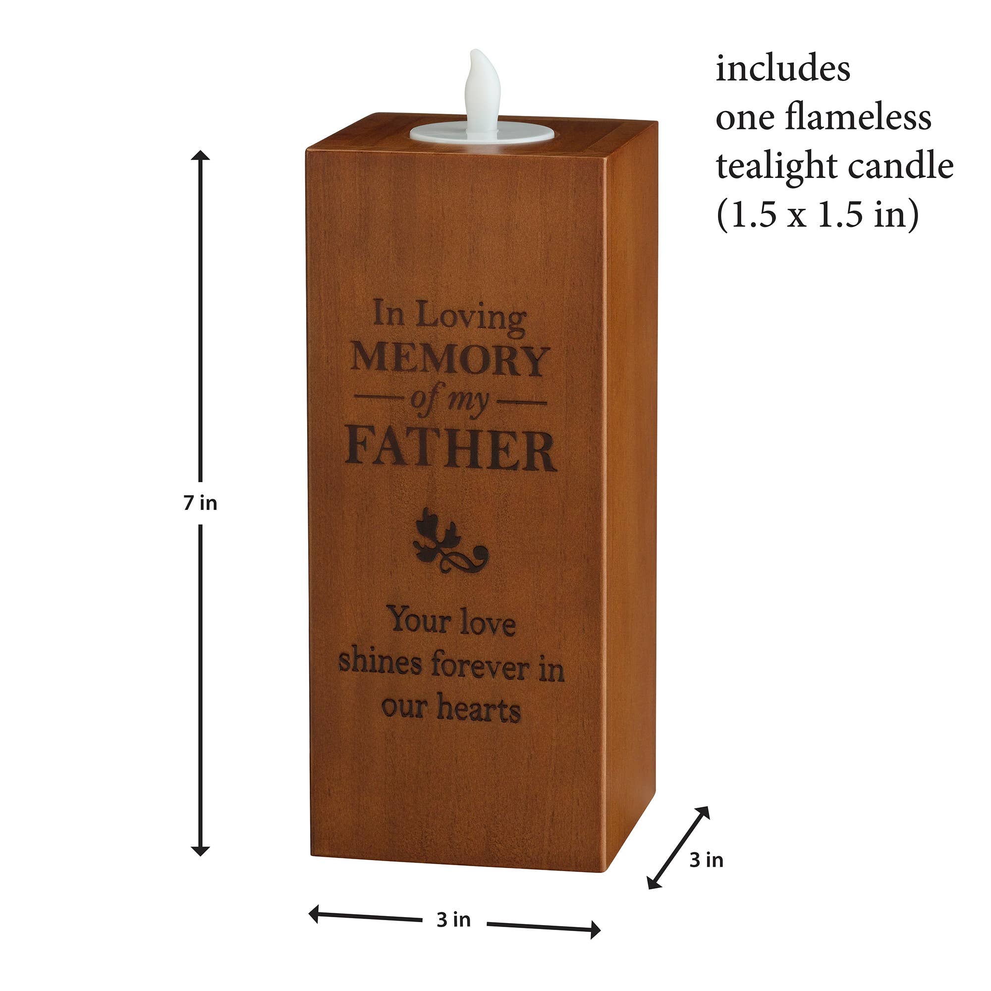 Lillian Rose - Wholesale Candle Holder - In Loving Memory Father Memorial Tea Light Holder1