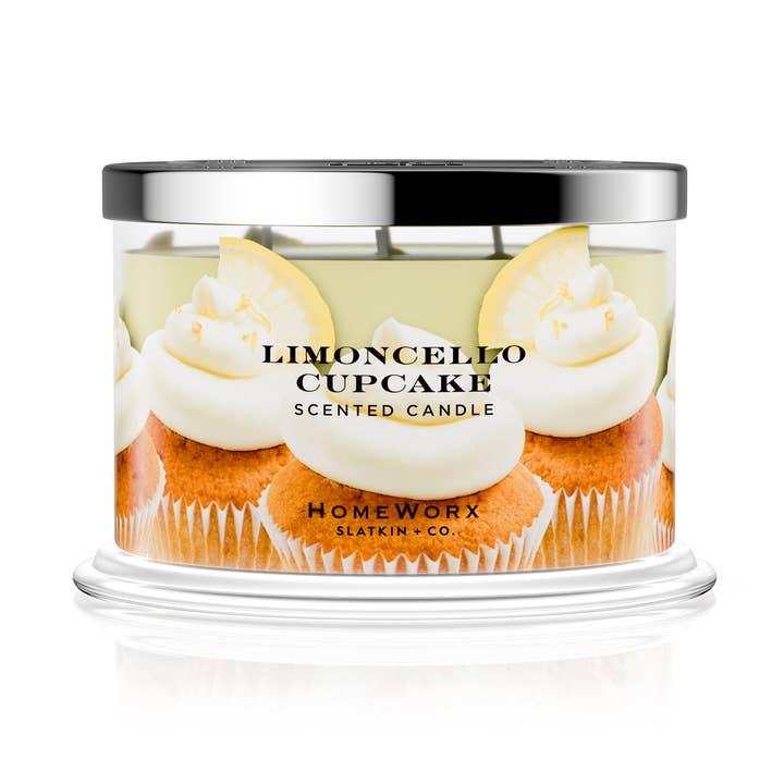 Limoncello Cupcake 4-wick Candle for wholesale by HomeWorx by Slatkin + Co.