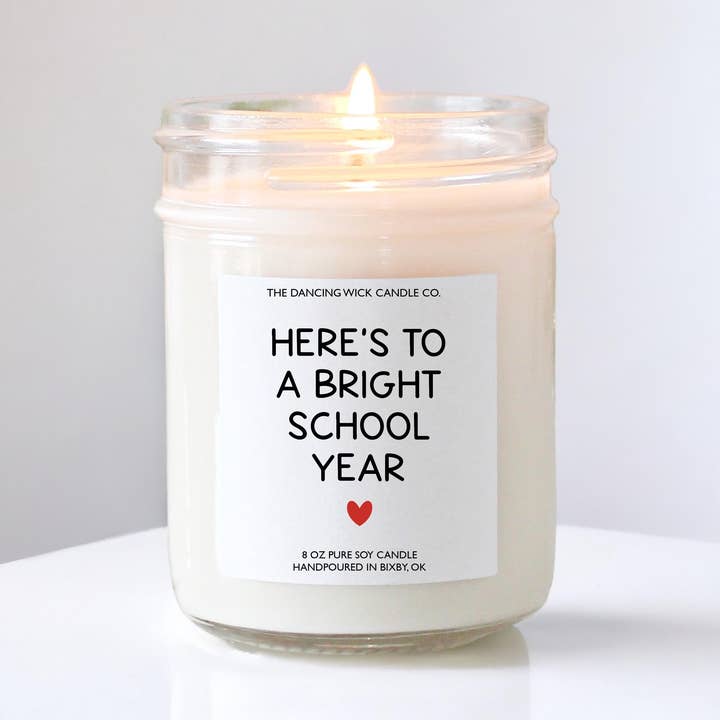 Back to School Gift Candle / Apple Pumpkin Scent for wholesale by THE DANCING WICK CANDLES