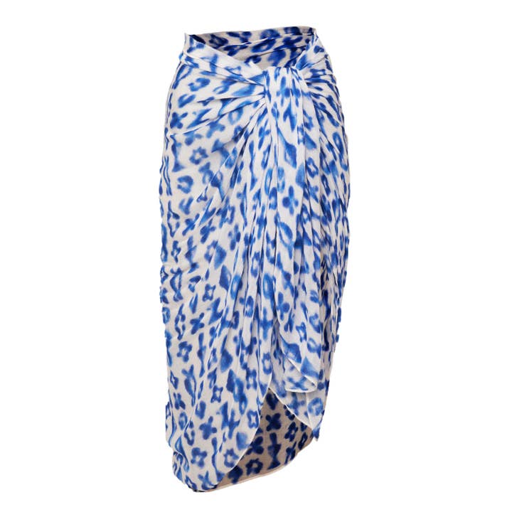 Pareo in bambù Santorini - Blu cobalto per la vendita all'ingrosso da parte di Shinjuku Lanes