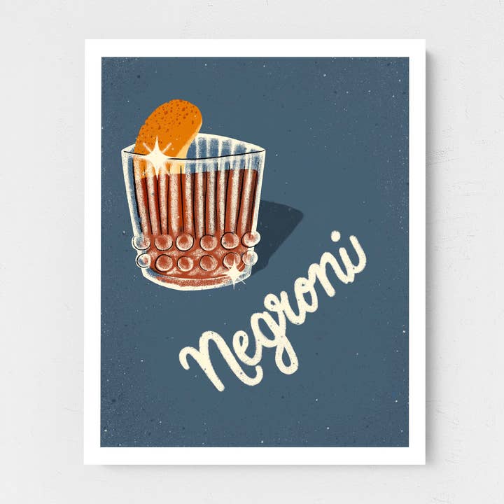 Art & Design by Shayna Sell - Wholesale Art Print - Negroni Cocktail Art Print0