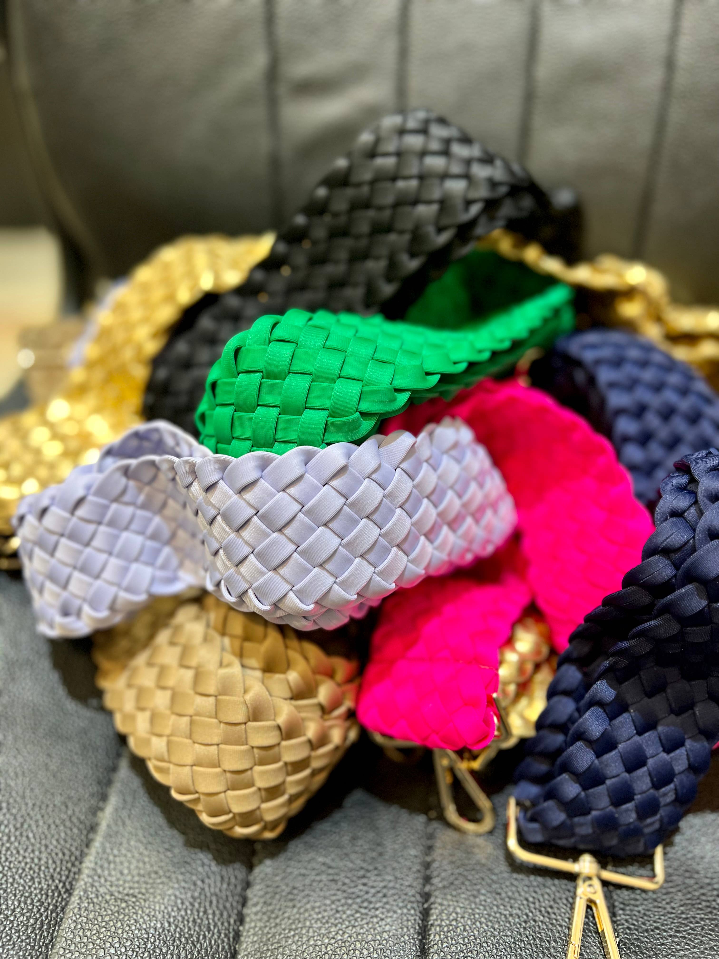 TAYLOR GRAY - Wholesale Bag Strap - Women's - Woven Neoprene Strap GREEN | shoptaylorgray3