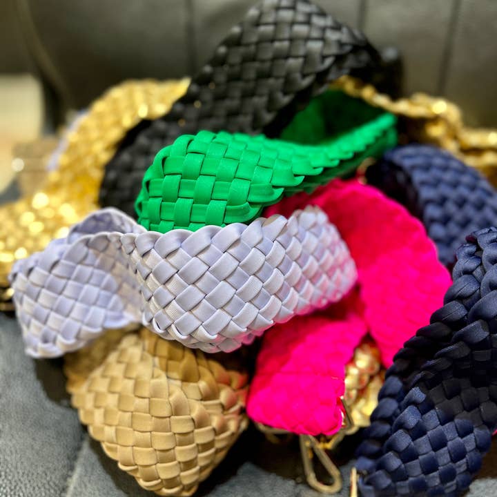 TAYLOR GRAY - Wholesale Bag Strap - Women's - Woven Neoprene Strap GREEN | shoptaylorgray3