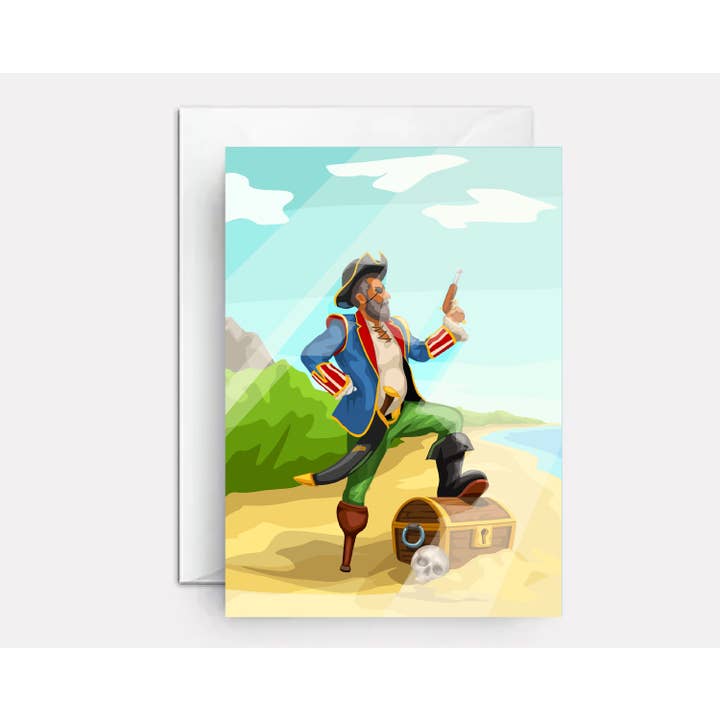 Paper Bound Greetings - Wholesale Get Well Card - Knee Surgery Humorous Get Well Card - Peg Leg