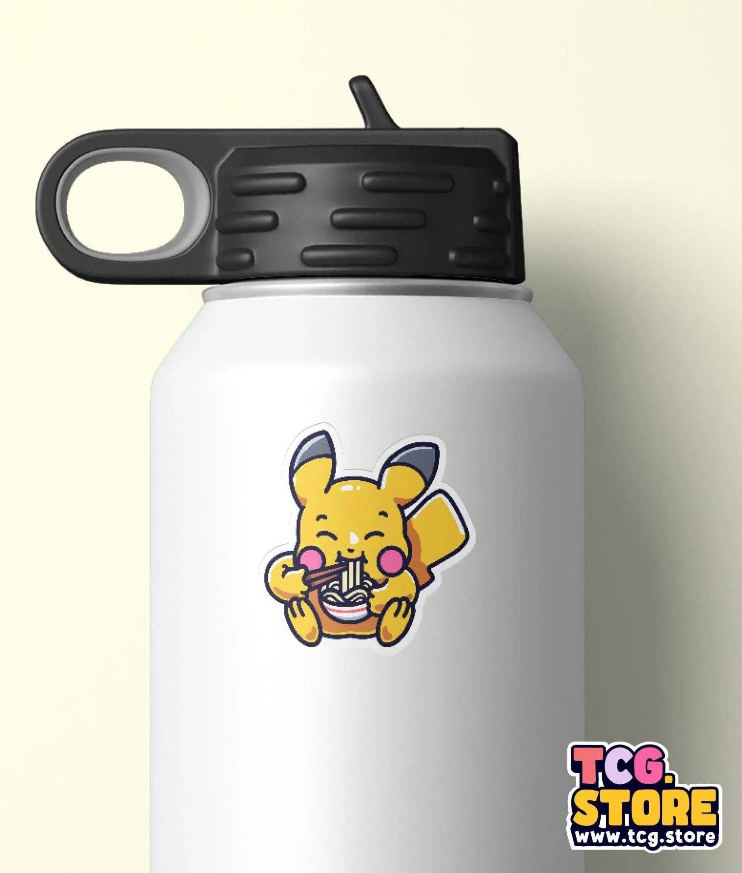 TCG.Store - TCGDOTSTORE - Wholesale Sticker - Pikachu Pokémon Sticker: Eating Ramen3
