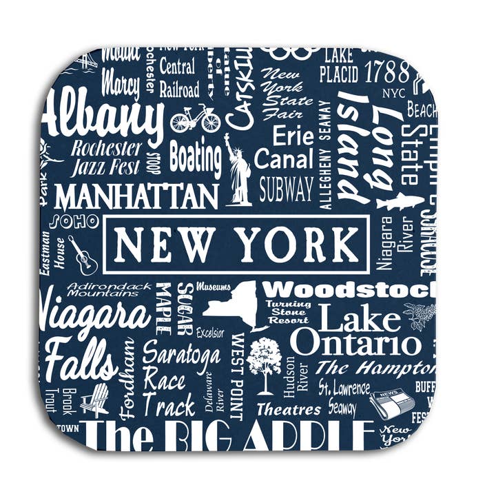 Dessous de verre Destination New York - Où la vie vous emmène pour la vente par The Buffalo Works