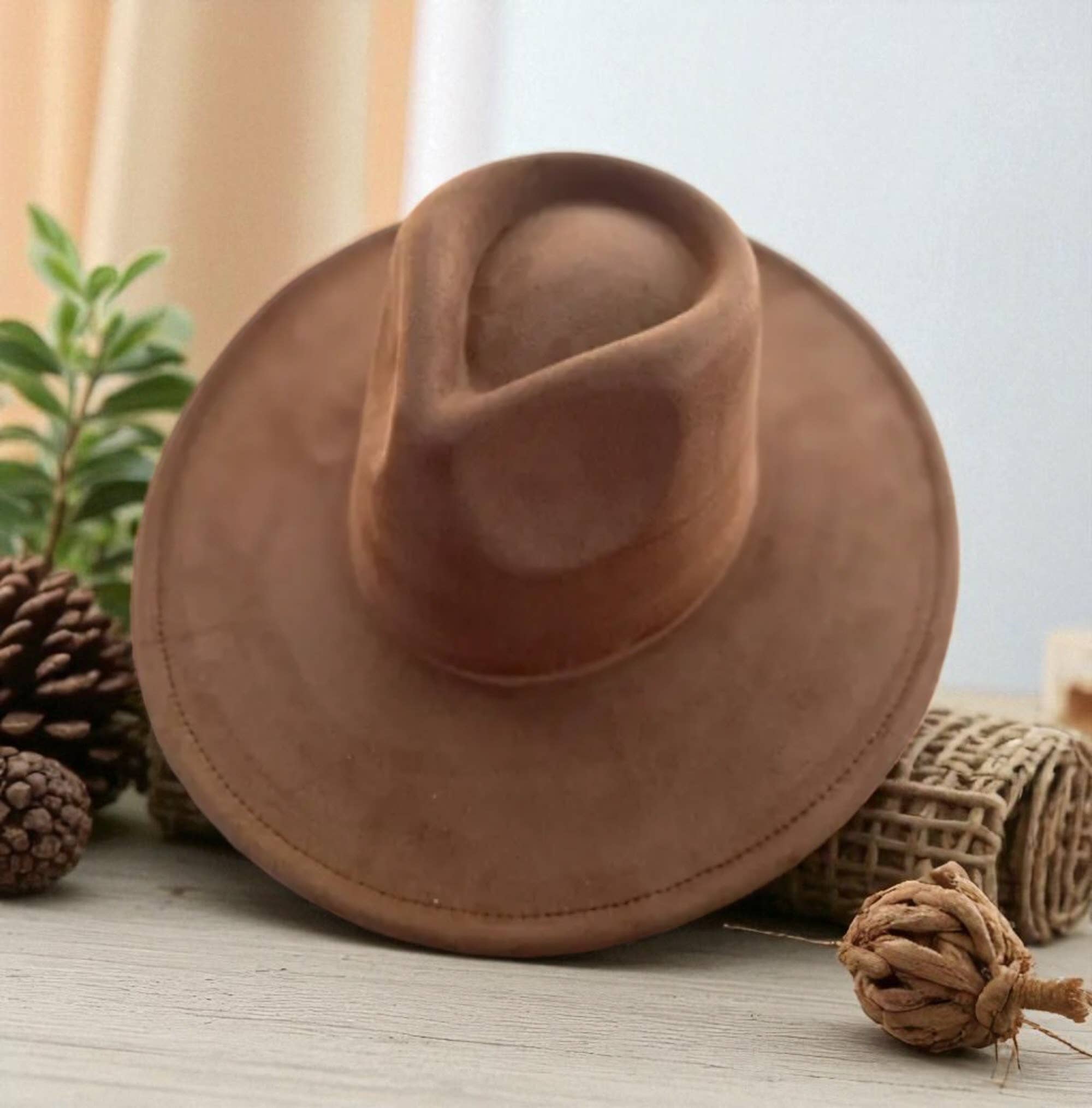 Bella Betty - Wholesale Fedora - Unisex - Vegan Suede Wide Brim Rancher Hat 10