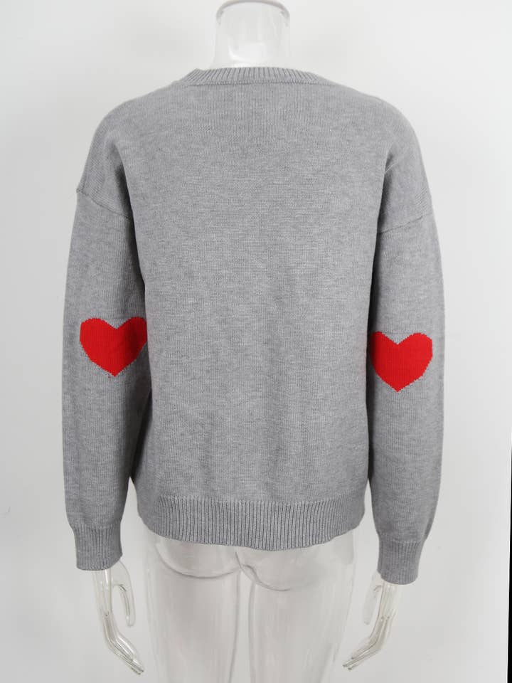 Hope & Sunshine - Wholesale Knit Sweater - Women's - Valentine's Heart Pullover Sweater46