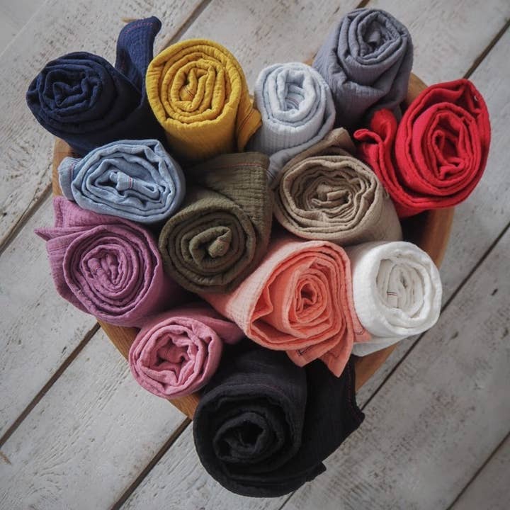 Fascia in mussola 100 x 100 cm in cotone Bianco per la vendita all'ingrosso da parte di Hi Little One