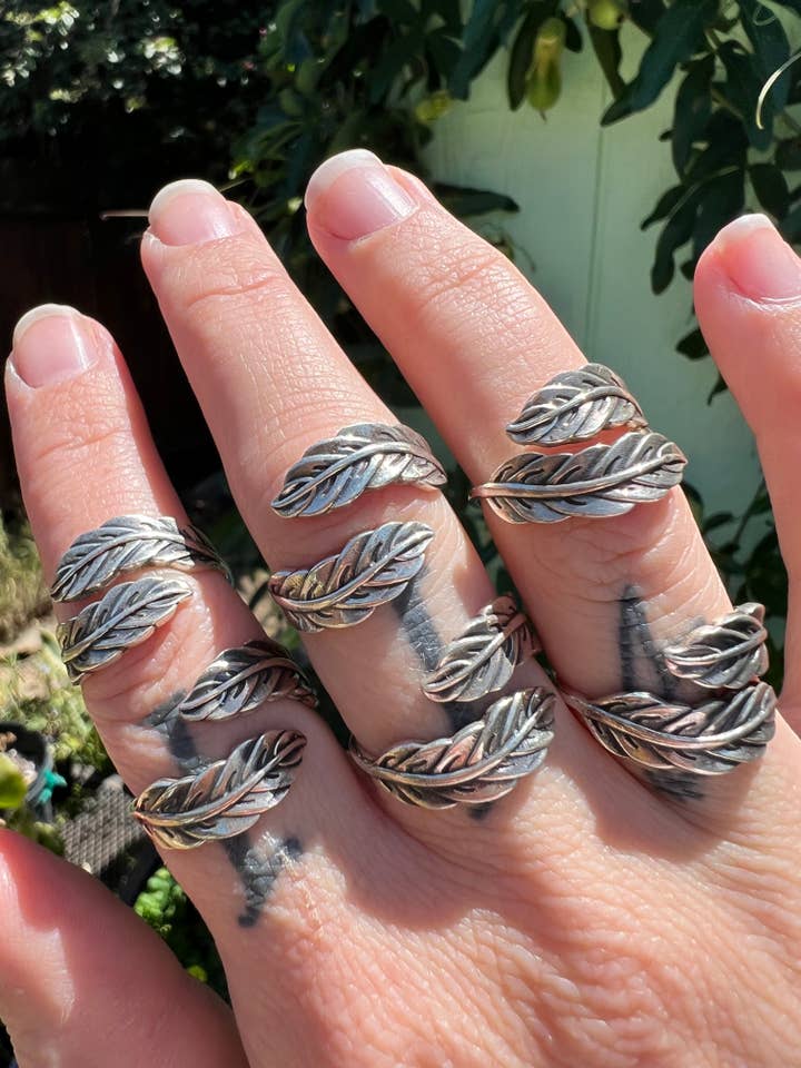 Justerbar bladring i sterlingsilver för wholesale av Aurafy