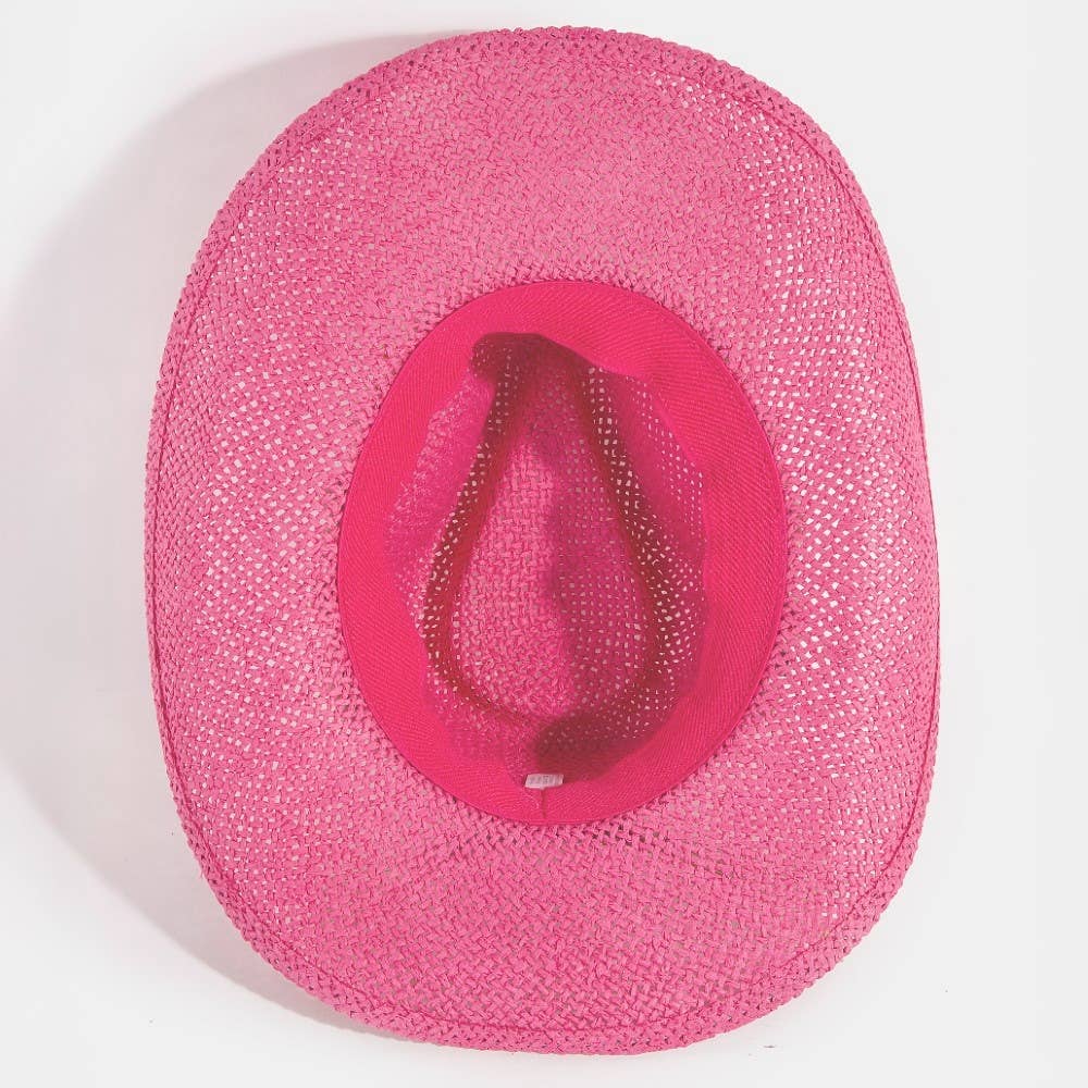 Collections by Fame Accessories – Engroshandel Cowboyhat - Dame – Cowboyhat med snor af stråflet og cowrie-skaller4