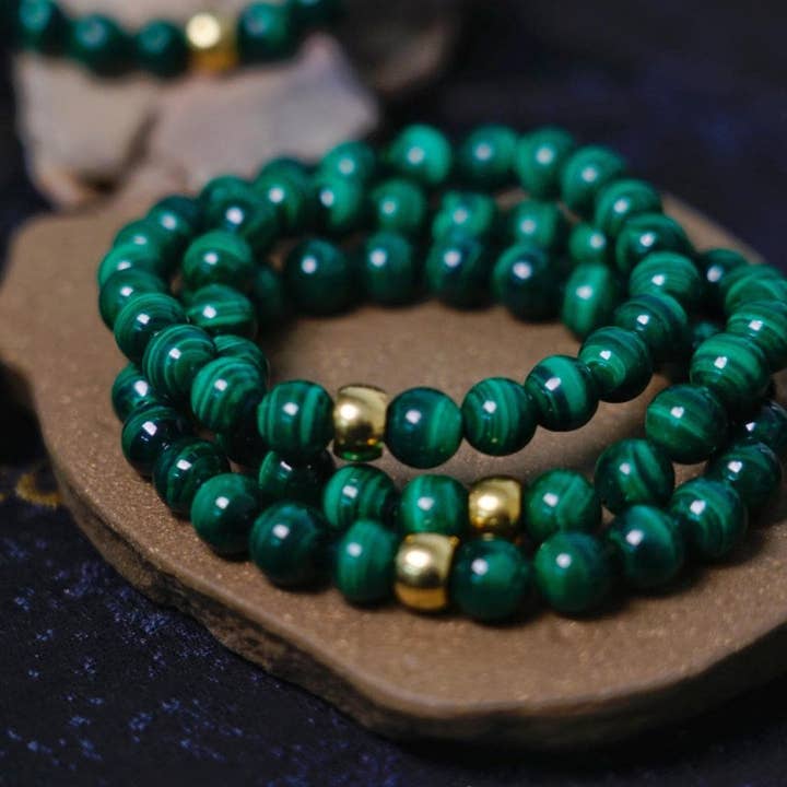 Moon Rituals - Wholesale Beaded Bracelet - Natural Malachite Bracelet – Heart Healing and Emotional Balance