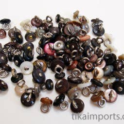 Tika - Wholesale Sewing Button/Snap - Victorian Shell Boot Buttons, Multi-Color (100pc) ~ bb06
