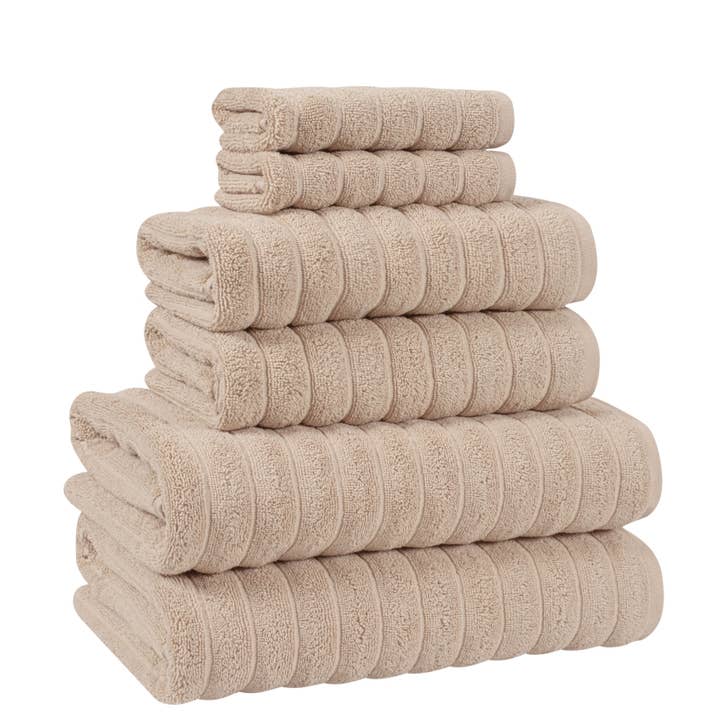Euphoria Luxury 6-Piece Turkish Cotton Towel Set - Beige for wholesale by Still Water Linens