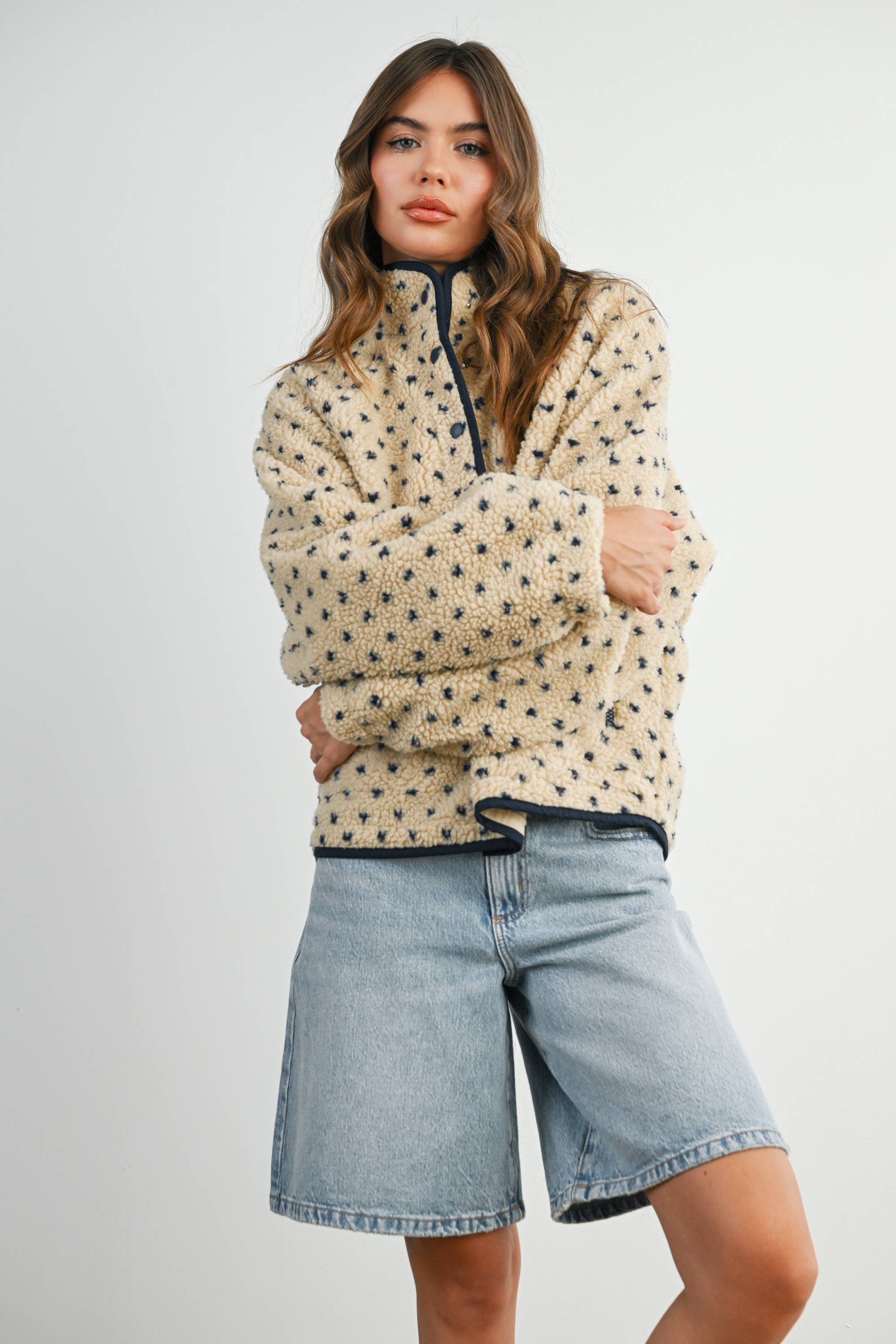 BUTTERMELON - Wholesale Jacket - Women's - High Pile Fleece Puffer Jacket - BMJ783139