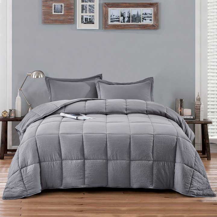HIG - Wholesale Down Comforter - All Season Chic Prewashed Fabric Down Alternative Comforter Blanket4