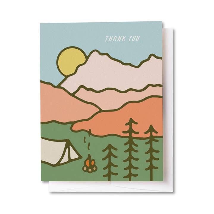 Thank You Camp Card for wholesale by Tender Loving Empire